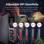 Redragon M801 Wireless Gaming Mouse, RGB Gaming Mouse with MMO 9 Programmable Macro Editing Buttons, UP 16000 Adjustable DPI, Rapid Fire Button for Game, Windows,PC - Wireless, Black - Image 4