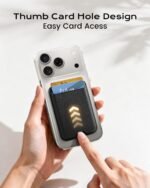 Magnetic Mag-safe Wallet Cell Phone Card Holder for Phone Case with Mag-Safe, Stronger Magnetic RFID Leather Phone Wallet Stick on for iPhone 17/16/15/14/13/12 Series, Black Color - Image 4