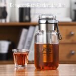 Bincoo Glass Cold Brew Coffee Maker with Extended Fine Mesh Filter, Tea Infuser Bottle Iced Coffee Maker with Thick Borosilicate Glass (500ml/17oz) - Image 8