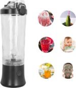 Yosoo Portable Blender Mini Juicer Cup Electric Fruit Juice Mixer 18000RPM 150W for Travel Black - Image 3