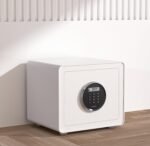 KAPUCI Modern Minimalism Design Auto-Open Safe, 0.78 Cubic Feet Digital Safe Box with Full Felt Lining, High Capacity Safety Steel Household Wardrobe,BedroomOffice,Hotel, Jewelry(White) - Image 4