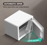 KAPUCI Modern Minimalism Design Auto-Open Safe, 0.78 Cubic Feet Digital Safe Box with Full Felt Lining, High Capacity Safety Steel Household Wardrobe,BedroomOffice,Hotel, Jewelry(White) - Image 5
