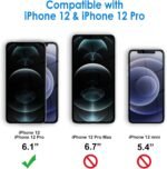 JETech Privacy Screen Protector for iPhone 12/12 Pro 6.1-Inch, Anti Spy Tempered Glass Film, 2-Pack - Image 4