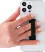 LOVEHANDLE Universal Phone Grip for Smartphones & Mini Tablets - Phone Holder for Hand - Wireless Charging Compatible - Made in The USA - Solid Black - Image 3