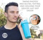 LOVEHANDLE Universal Phone Grip for Smartphones & Mini Tablets - Phone Holder for Hand - Wireless Charging Compatible - Made in The USA - Solid Black - Image 4