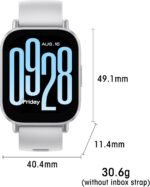 Xiaomi Redmi 5 Active Smart Watch, Step Counter Sport Watch for Women Men with 2" LCD Large Display, 140 Sports Modes, 5ATM Waterproof (Active-Matte Silver) - Image 3