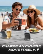 Portable Charger for Magsafe Battery Pack,10000mAh Power Bank with Foldable Stand,Travel PD 22.5W Fast Charge,Magnetic Charge Wireless Charger for iPhone 17/16/15/14/13/12 Series–Black - Image 3