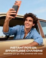 Portable Charger for Magsafe Battery Pack,10000mAh Power Bank with Foldable Stand,Travel PD 22.5W Fast Charge,Magnetic Charge Wireless Charger for iPhone 17/16/15/14/13/12 Series–Black - Image 5