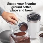 Hamilton Beach 47621 The Scoop Single Serve Coffee Maker & Fast Grounds Brewer for 8-14oz. Cups, Brews in Minutes, Next Gen, White - Image 3