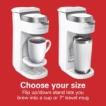 Hamilton Beach 47621 The Scoop Single Serve Coffee Maker & Fast Grounds Brewer for 8-14oz. Cups, Brews in Minutes, Next Gen, White - Image 4
