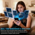 Smart Ring for Women - Health and Fitness Tracker with Heart Rate, SpO2, Sleep Monitoring, Calories, IP68 Waterproof Pedometer for Exercise (Silver 10) - Image 3