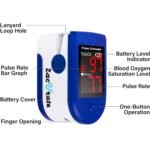 Zacurate Fingertip Pulse Oximeter Blood Oxygen Saturation Monitor with Batteries and Lanyard Included (Sapphire Blue) - Image 3