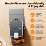 Hot & Iced Coffee Maker with Magnetic K-Pod Organizer (Pods Not Included), Stores 10 Pods, 4-5 Cups Coffee Maker & Single-serve Brewer for K Cup & Grounds, 40oz Removable Water Tank, Black - Image 3