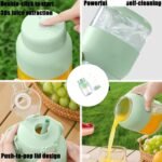 1300ml Rechargeable Blending Cup, Compact Design Cordless Electric Juicer for Shakes Mixing, Kitchen Gym Portable Juicer - Image 3