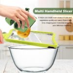 Multi Handheld Mandoline Slicer,Stainless Steel Mandoline Vegetable Slicer,Mandolines Food Slicer Comfort Grip,Easy to Clean,for Speedy Slicing of Fruits and Vegetables - Image 4