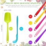 Patelai Silicone Spatulas, 7 Pieces 8.2 Inch Small Rubber Spoon Non Stick Kitchen Christmas Spatulas Heat Resistant Flexible Scrapers Baking Tool for Cooking, Mixing, Baking Tools - Image 3