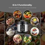 CUCKOO Pressure Cooker 10 Menu Options: Steamer, Slow Cook, Sauté, Porridge, & More, User-Friendly LED Display, Stainless Steel Inner Pot, 24 Cup / 6 Qt. (Uncooked) CMC-ZSN601F Black - Image 3