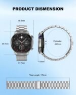 RIVERSONG Smart Watch for Men, 1.43" AMOLED Display with Bluetooth Calling, Heart Rate, Sleep, and SpO2 Monitor, 100+ Sports Modes, for iPhone/Android, Titanium Silver - Image 5