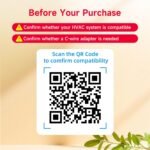 Smart Thermostat for House, WiFi Thermostat Compatible with Alexa and Google Assistant,7day x 8period Programmable Control Tuya/Smart Life, Energy Saving, C-Wire Require (Black) - Image 3