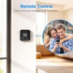Smart Thermostat for House, WiFi Thermostat Compatible with Alexa and Google Assistant,7day x 8period Programmable Control Tuya/Smart Life, Energy Saving, C-Wire Require (Black) - Image 4