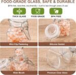 12 Pack Spice Jars, 4 oz Glass Containers with Airtight Lids, Small Herb Jars with Labels for Kitchen Storage - Image 5