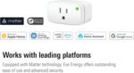 Eve Energy (Matter) - Smart Plug, App and Voice Control, 100% Privacy, Matter Over Thread, Works with Apple Home, Alexa, Google Home, SmartThings - Image 3