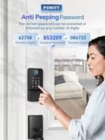 Keyless Entry Door Lock with Handle, APP Control Smart Front Lock Set, Keypad Door Lock with Handle, Keypad Deadbolt Auto Lock, Easy to Install, Bluetooth, Black - Image 4