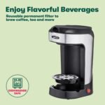 BELLA (14436) One Scoop One Cup Coffee Maker, Black and Stainless Steel, 1.97lbs - Image 4