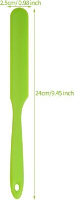 6pcs Silicone Spatulas Heat Resistant Jar Spatulas Cake Cream Butter Spatulas with Long Handle Non-Stick Kitchen Baking Cooking Resin Craft Stirring Mixing Scraper Tool (6 Colors) - Image 3