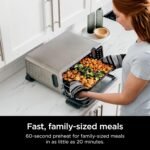 Ninja SP201/FT205CO Digital Air Fry Pro Countertop 8-in-1 Oven with Extended Height, XL Capacity, Flip Up & Away, Basket, Wire Rack Crumb Tray, Silver, Black (Renewed) - Image 4