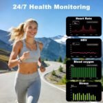 Smart Bracelet for Women Men, Activity & Fitness Trackers/SpO2/Heart Rate/Sleep Stress/1ATM Waterproof,Automatic Monitoring Wearable Fitness Tracker with Free App,2 Bands - Image 3