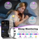 Smart Bracelet for Women Men, Activity & Fitness Trackers/SpO2/Heart Rate/Sleep Stress/1ATM Waterproof,Automatic Monitoring Wearable Fitness Tracker with Free App,2 Bands - Image 4