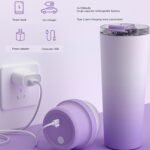 Stainless Steel Blender Cup, 650ml Portable USB Rechargeable Cordless Electric Juicer Blender, for Shakes Ice and Frozen Fruit - Image 5