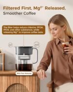 Waterdrop Cold Brew Coffee Maker with 1 Magnesium Water Filter, Well-Balanced Acidity, Unlocks Flavor and Aroma, BPA-Free, Precision Fine Mesh Filter for Iced Coffee, Tea, Lemonade, Black - Image 3