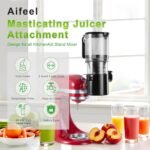 Masticating Juicer Attachment for KitchenAid Stand Mixer,Slow Cold Press Juicer for Kitchenaid Accessory with 4.5" Large Feed Chute,2 * 28oz Cups for Whole Fruits & Vegetables by Aifeel - Image 3