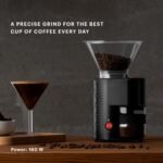 Bodum Bistro Electric Conical Burr Coffee Grinder, Preset Timer, 12 Grind Settings, Black - Image 3