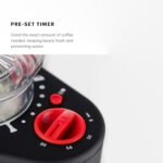 Bodum Bistro Electric Conical Burr Coffee Grinder, Preset Timer, 12 Grind Settings, Black - Image 4