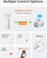 SwitchBot Smart Automatic Curtain Opener 2 Pack with Hub Mini - WiFi Remote Control with App/Timer, Performance Upgrade, Compatible with Alexa, Google Home, HomeKit - Image 3