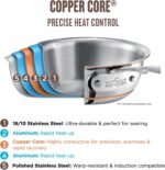 All-Clad Copper Core 5-Ply Stainless Steel Cookware Set 10 Piece Induction Oven Broiler Safe 600F Pots and Pans Silver - Image 3