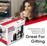 EspressoWorks All-In-One Espresso Machine with Milk Frother 7-Piece Set - Latte Maker Includes Grinder, Frothing Pitcher, Cups, Spoon and Tamper - Coffee Gifts (Stainless Steel) - Image 6