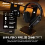 Corsair HS80 MAX Wireless Multiplatform Gaming Headset with Bluetooth – Dolby Atmos – Broadcast Quality Microphone – iCUE Compatible – PC, Mac, PS5, PS4, Mobile – Steel Gray - Image 4