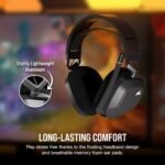 Corsair HS80 MAX Wireless Multiplatform Gaming Headset with Bluetooth – Dolby Atmos – Broadcast Quality Microphone – iCUE Compatible – PC, Mac, PS5, PS4, Mobile – Steel Gray - Image 5