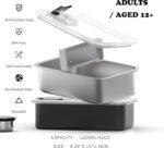 Stainless Steel Bento Lunch Box for Adult, 42oz Leak-Proof Lunch Box Containers, Microwave-Safe, with Adjustable Divider, Convenient Metal Lunchbox for Work, Travel - Image 3