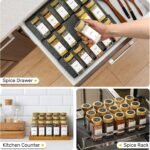 AOZITA 14 Pcs Spice Jars with Bamboo Lids - 4oz Square Spice Bottles with Spice Labels, Shaker Lids, Funnel - Image 6