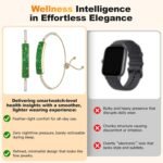 Smart Bracelet for Women, Health Activity Fitness Trackers, 24/7 Heart Rate, HRV, Blood Oxygen & Stress Monitor, 24H Sleep Tracker, Free APP for iOS & Android, Green - Image 7