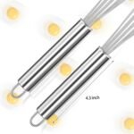 Patelai 2 Pieces Stainless Steel Ball Whisk Wire Egg Whisk Set Kitchen for Cooking, Blending, Whisking, Beating, Stirring(10 Inch and 12 Inch) - Image 5