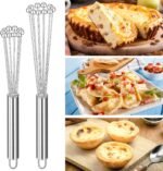 Patelai 2 Pieces Stainless Steel Ball Whisk Wire Egg Whisk Set Kitchen for Cooking, Blending, Whisking, Beating, Stirring(10 Inch and 12 Inch) - Image 7