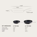 All-Clad HA1 Expert Hard Anodized Nonstick Fry Pan 2 Piece Set, 8" & 10" Induction, Oven Safe 500F, Kitchen Frying Pans, Skillets, Ergonomic Handle, Premium Cookware, Dishwasher Safe, Black - Image 3