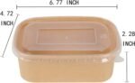 25 oz Disposable Kraft paper bowls with lids, Rectangle Food containers Soup Bowls Party Supplies Treat Bowls 50 Pack - Image 5
