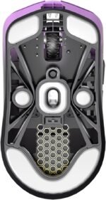 Lamzu Maya X Wireless Gaming Mouse, Ultra Lightweight 47g, Optical Switch, Maximum 30000 DPI, Symmetrical, MCU Nordic 52840, Dust-Proof Encoder, PAW3950 Sensor(Larger Maya) (Purple) - Image 3